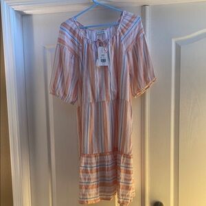 Striped Pink and Orange Dress